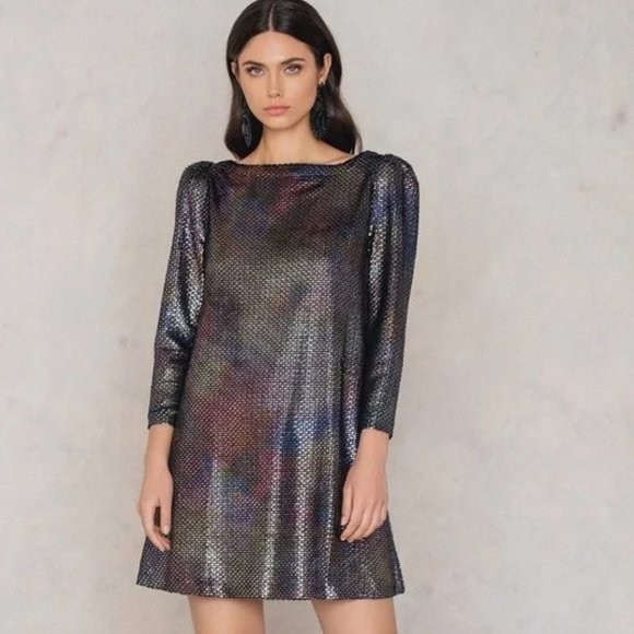Free People Dresses & Skirts - Free People Diamonds are Forever Metallic Dress